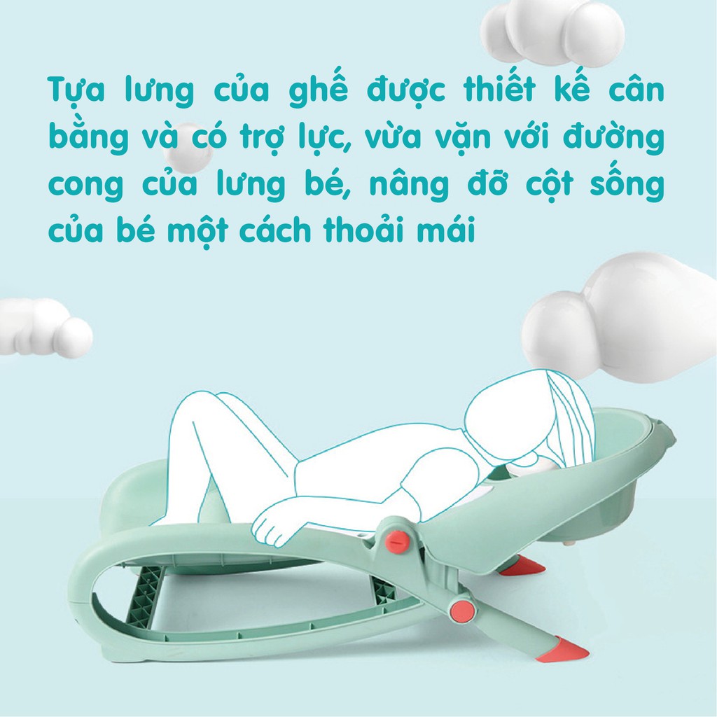 [Pomo chính hãng] GHẾ GỘI ĐẦU HOLLA GẤP GỌN CHO BÉ - GIƯỜNG GỘI ĐẦU TRẺ EM (BÀN GỘI ĐẦU CHO BÉ)