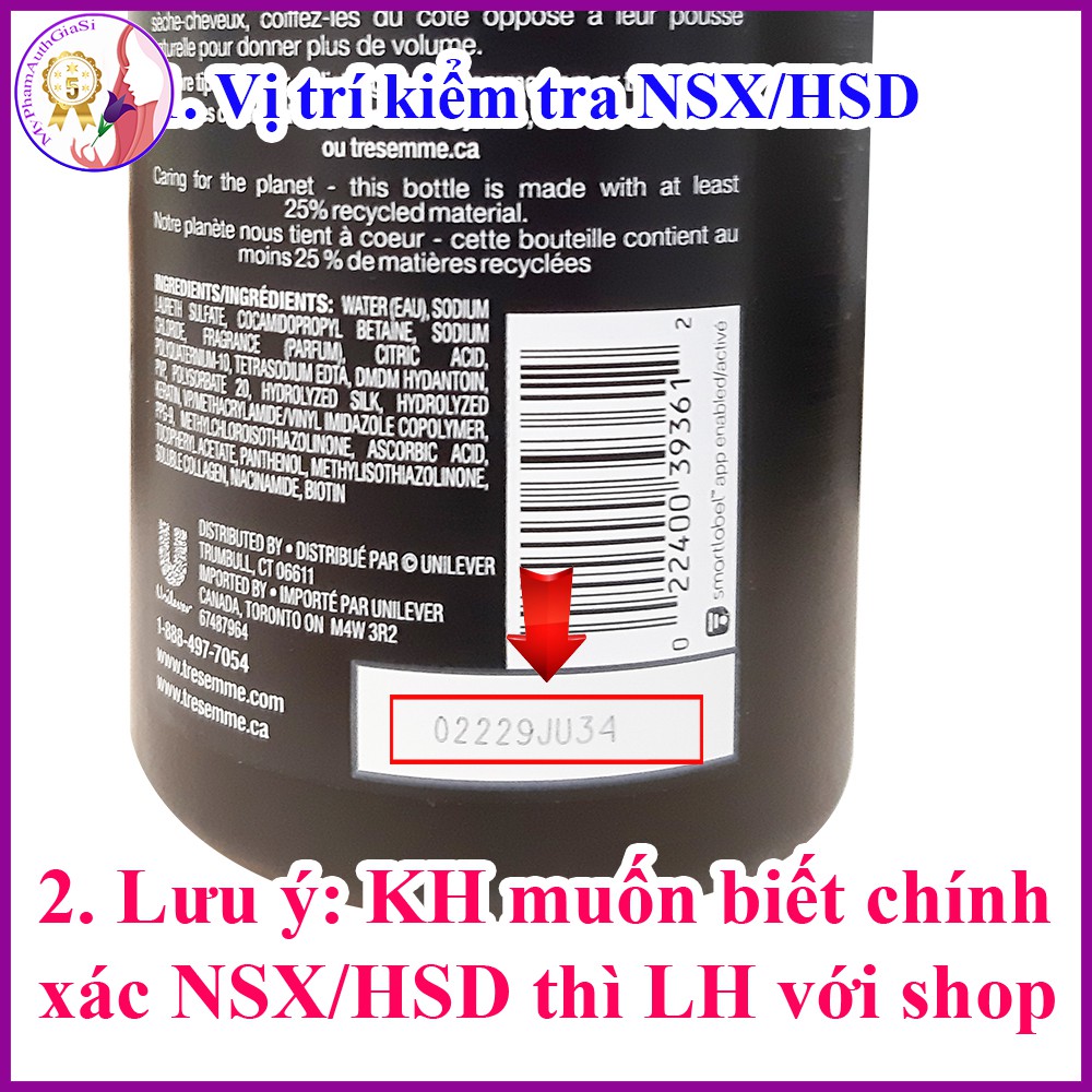 Dầu Gội TRESEMME Phục Hồi Tóc Hư Tổn 828ml USA