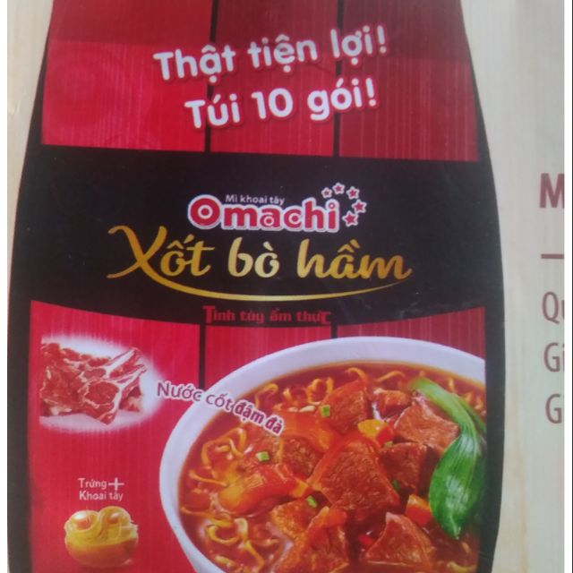 10 GÓI OMACHI XỐT BÒ HẦM 70G