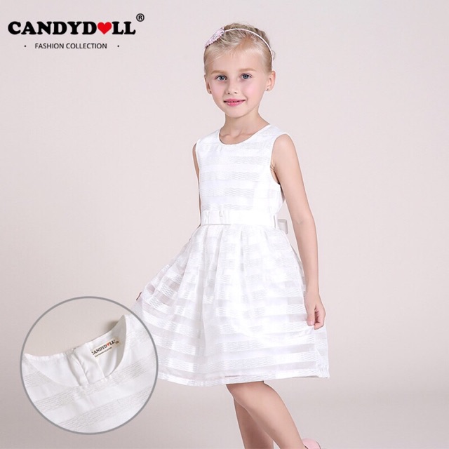 Đầm Công Chúa trắng Candydoll cho bé gái