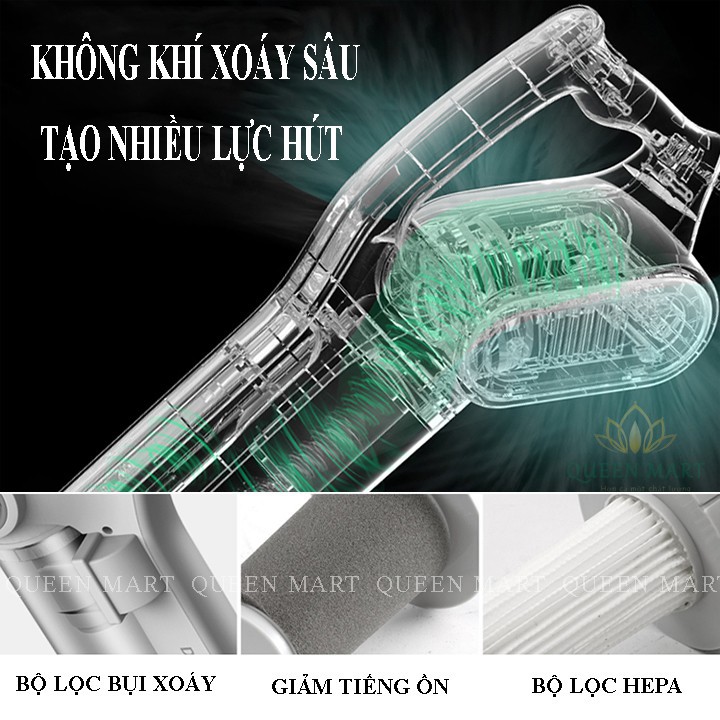 MÁY HÚT BỤI GIA ĐÌNH DEERMA DX700 CÔNG NGHỆ LỐC XOAY 2IN1