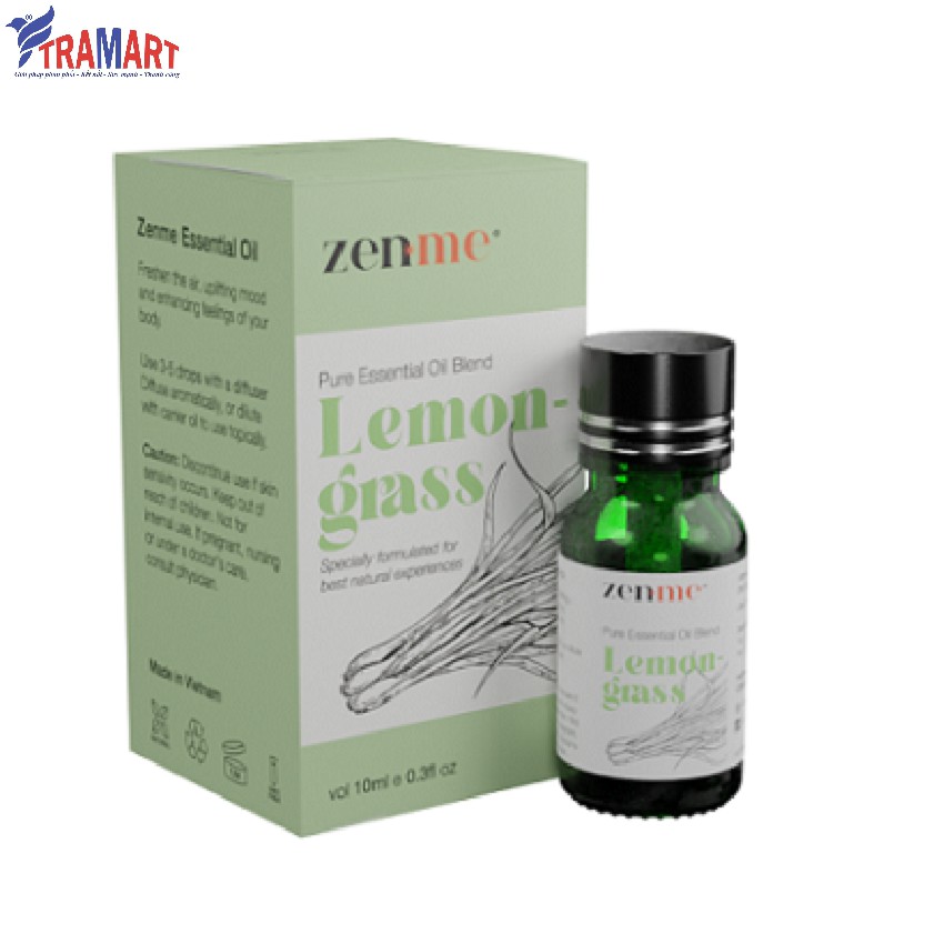 Lọ tinh dầu thiên nhiên Organic Zenme ZEN1933 10ml Lemongrass (Sả Chanh)