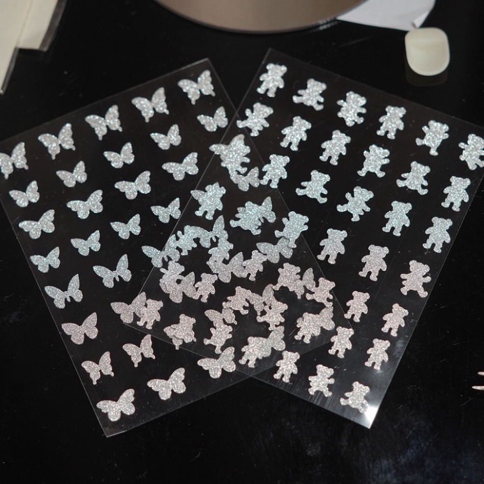 Sticker nail nhũ flash trang trí móng mi thời trang nữ theo phong cách Hàn Quốc shop hoangnam