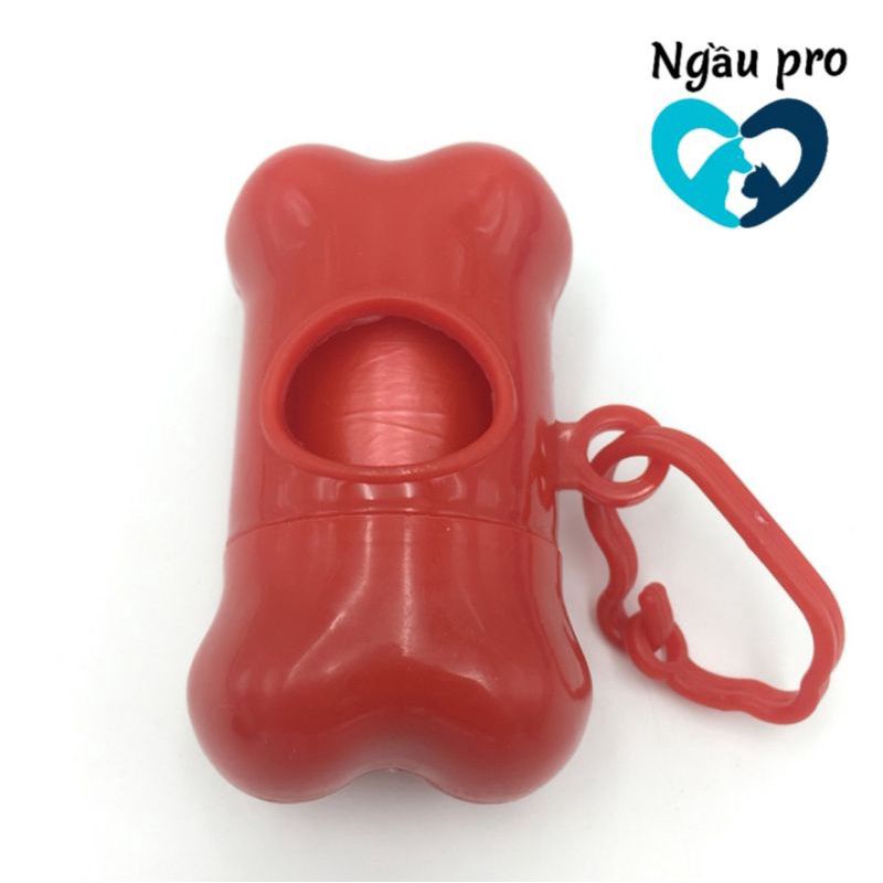 Túi nilon đựng phân chó có hộp - Phụ kiện thú cưng túi nilon 15 cái/cuộn giá rẻ ngaupet