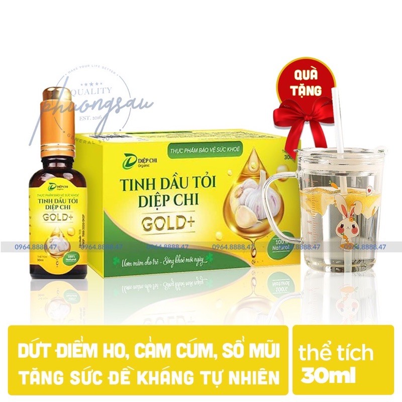 combo 5 hộp Tinh dầu tỏi diệp chi gold + quà tặng