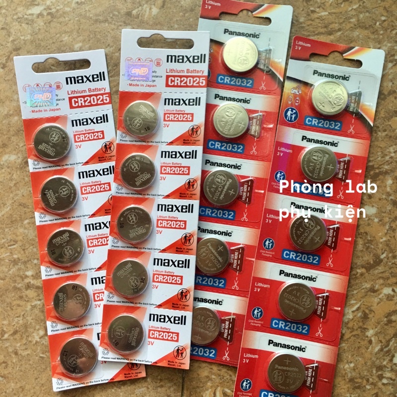 Pin CR2032 Panasonic Lithium 3V dùng cho chìa khóa oto, xe máy, cân điện tử, nguồn CPU
