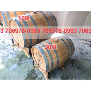 Thùng ngâm rượu gỗ sồi 30l