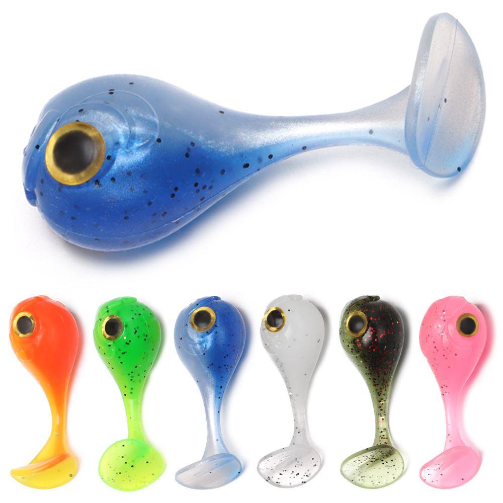 SUYO Bộ 6 Mồi Câu Cá Giả Hình Chữ T Bằng Silicone