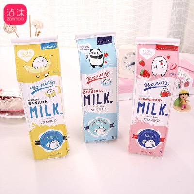 Túi đựng bút,Bóp viết hình hộp sữa Milk dễ thương,cute Sồi House