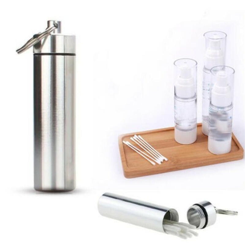 Hộp Đựng Tăm Xỉa Răng Mini Bằng Kim Loại Không Thấm Nước Có Móc Khóa