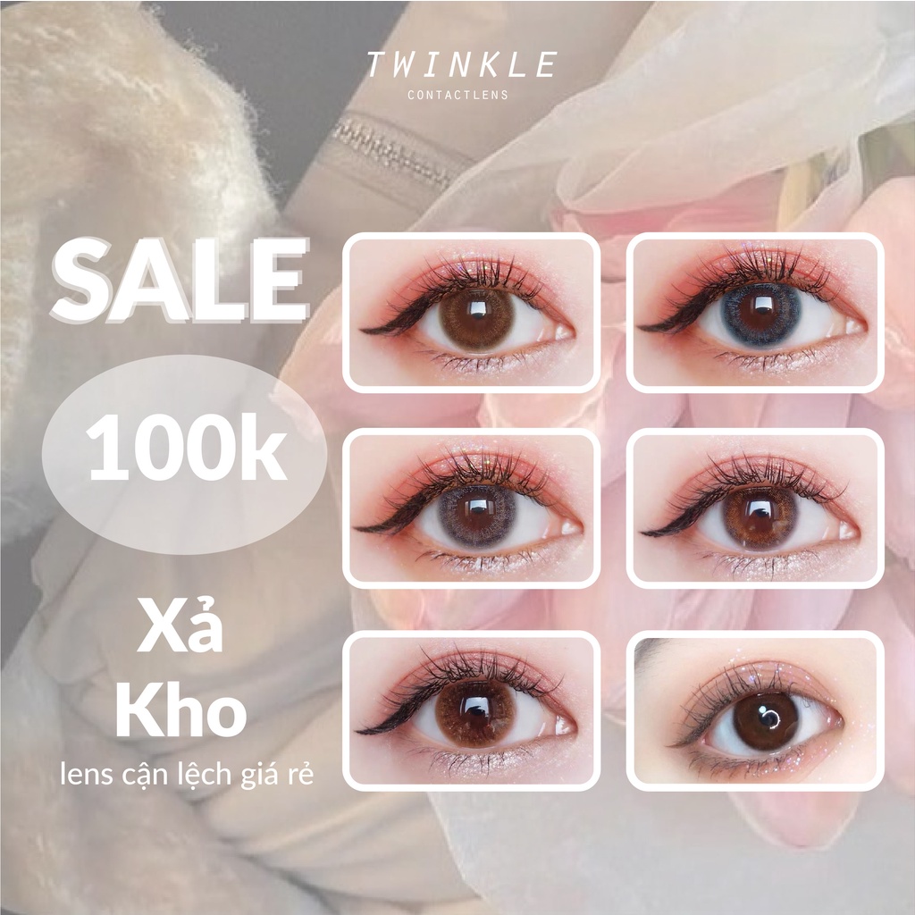 (SALE 50%-KHÔNG kèm khay)Tổng hợp các mẫu kính áp tròng giá rẻ xả kho