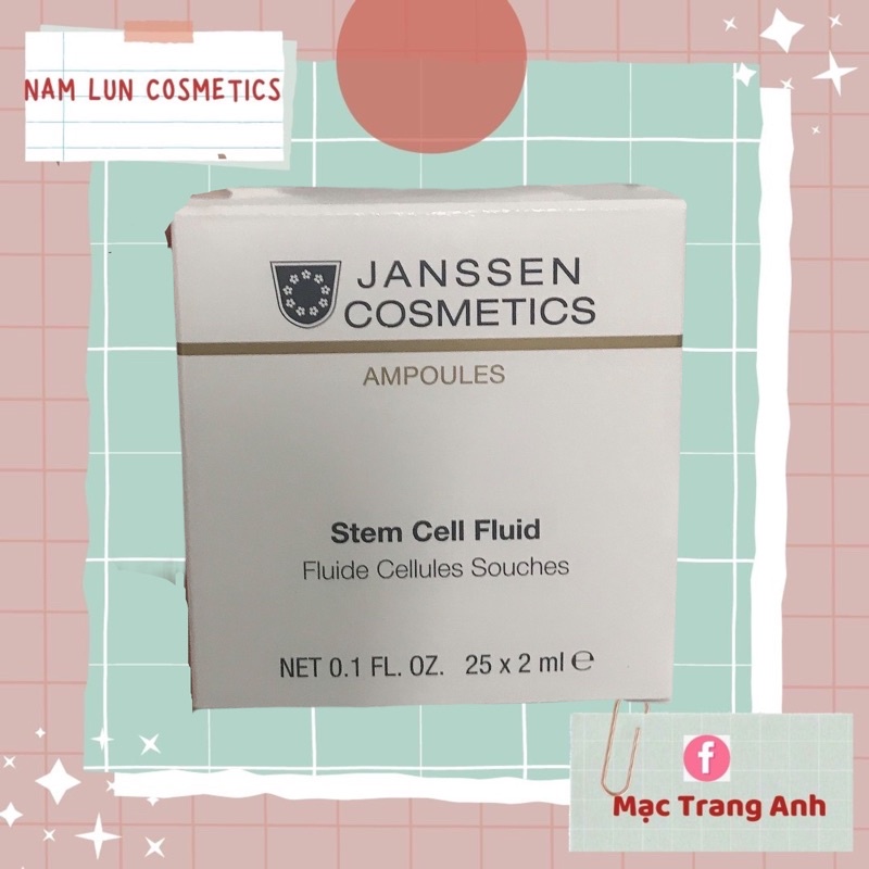 [Mã COSBAUH3 giảm 8% đơn 300K] [ Full hộp] Serum tế bào gốc Janssen Cosmetics Ampoules Stem Cell Fluid 25 ống