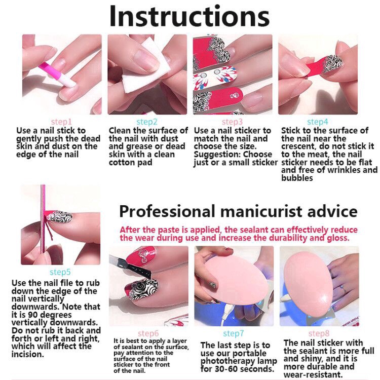 Miếng Dán Trang Trí Móng Tay Họa Tiết Hoạt Hình Xinh Xắn