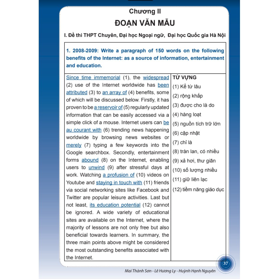 Sách - Bài luận mẫu Tiếng Anh dành cho học sinh thi THPT Chuyên
