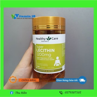 Mầm đậu nành Healthy Care Super Lecithin 100 viên Úc mẫu mới