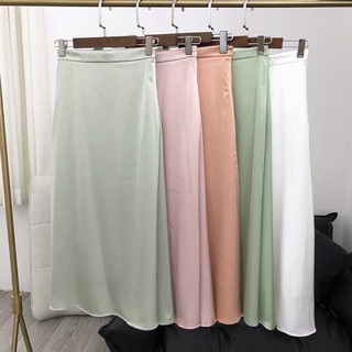 Váy lụa xoè có bản lưng mềm rũ nịnh da Linari V4