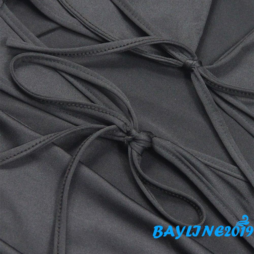 Đầm Ôm Hai Dây Cổ Sâu Hở Eo Phong Cách Quyến Rũ Dành Cho Nữ