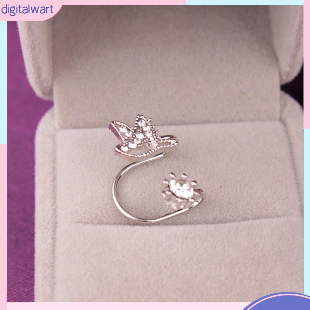 Khuyên gắn vành tai hình chú chim đính đá thời trang cho nữ