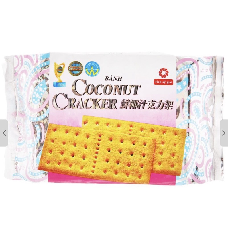 Bánh Quy Bạc Phủ Đường Coconut Cracke Jessica [Hàng Thật Chuẩn - Loại Ngon Nhất] Gói 180gr Date Mới 2023 | đồ ăn vặt SGF
