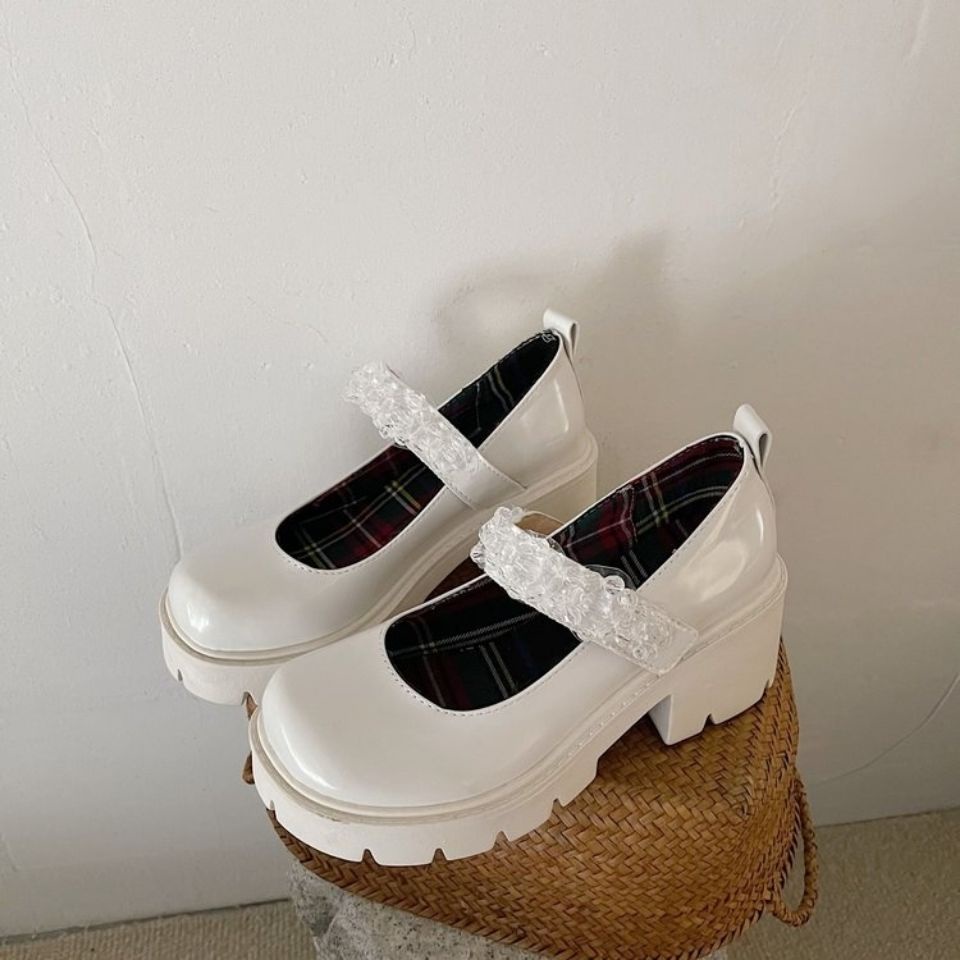 Giày Mary Jane phong cách mới giày cao gót nữ giày búp bê