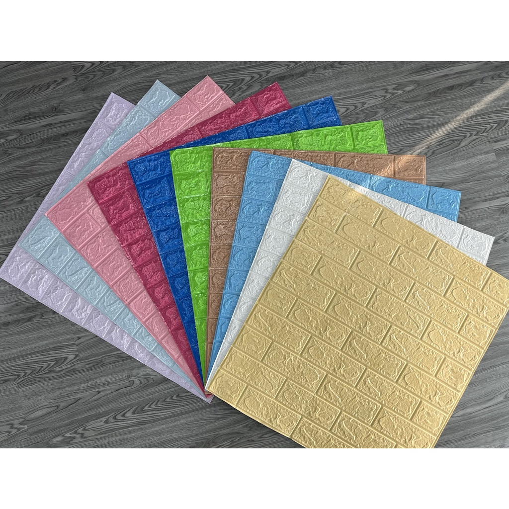 Miếng xốp dán tường giả gạch 3d kích thước 77x70cm