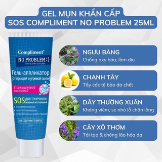 [Chính hãng - Có tem phụ] Gel chấm Mụn Khẩn Cấp SOS Compliment No Problem 25ml