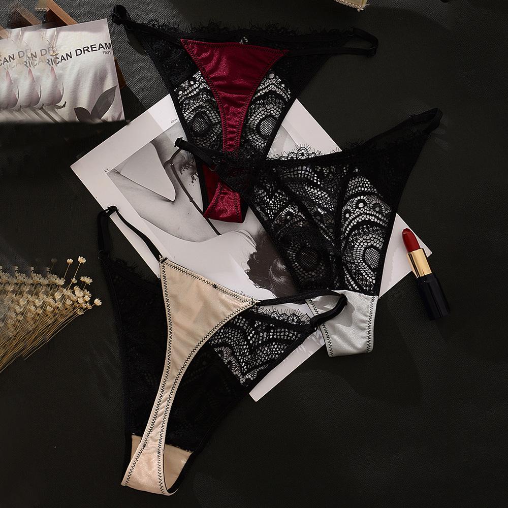 Quần Lót Ren Hoa Trong Suốt Lưng Thấp Thiết Kế Quyến Rũ Cho Phái Nữ