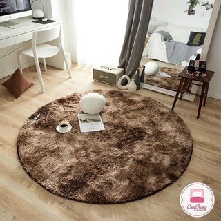Thảm tròn trải sàn nhà trang trí nội thất hoặc làm phông nền chụp ảnh sản phẩm độc đáo, chất liệu sợi lông dài mềm mượt