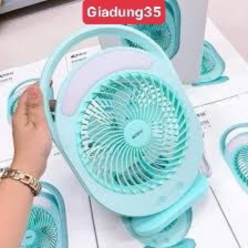 Quạt tích điện có đèn led KM F0336 (cam kết hàng chuẩn 100%, không đúng sản phẩm hoàn trả free)