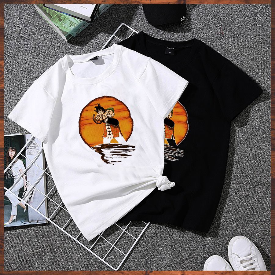Áo thun nữ form rộng goku và sư phụ vải dày mịn 20NU1103