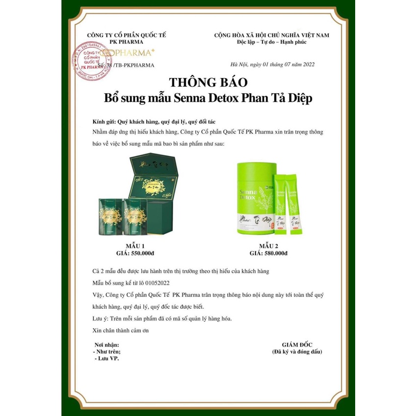 [CAM KẾT CHÍNH HÃNG] Phan tả diệp senna detox dr lacir 30gói drlacir