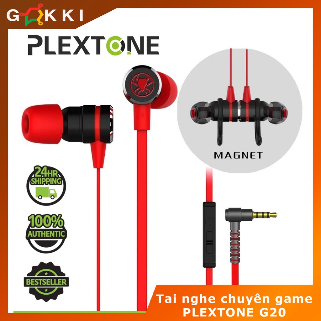 Tai nghe gaming nhét tai Plextone G20 - Có mic - Chuyên game