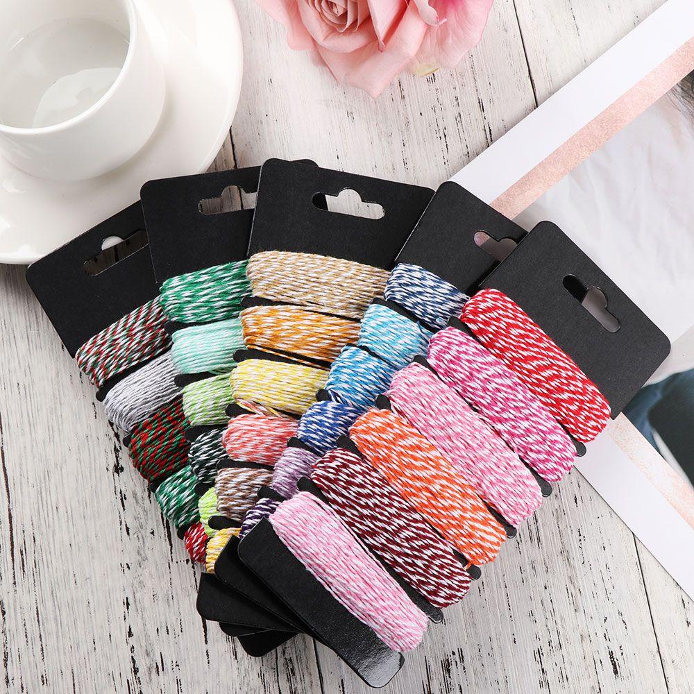 Cuộn Dây Cotton 4 Lớp Màu Sắc Dùng Trang Trí Tiệc Cưới / Sinh Nhật