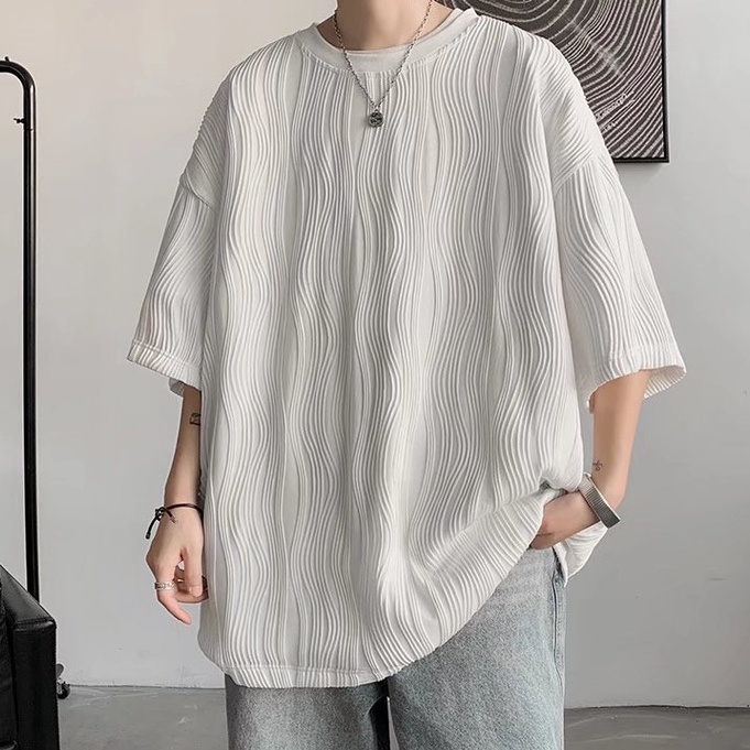 Áo Thun Nam Tay Ngắn Họa Tiết Sọc Ngang Thời Trang Phong Cách  áo thun tay ngắn cổ tròn áo t shirt bigsize Hàn Quốc áo thun  nam unisex