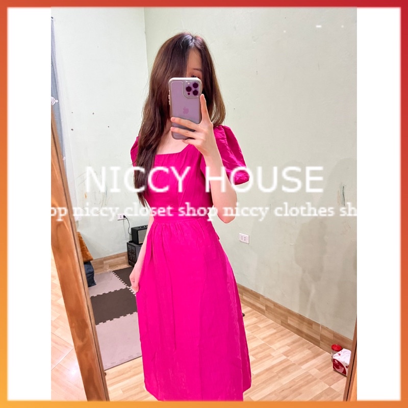 [ẢNH THẬT/VIDEO] Váy đũi tay bồng cổ vuông, váy tay bồng 4 Màu 2 LỚP dày dặn (ảnh thật ở cuối) | BigBuy360 - bigbuy360.vn