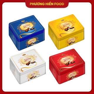 [ golden ] Socola hỗn hợp Cacao golden Double Twist hiệu Lale 200g Hộp sắt