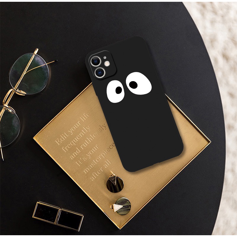 Ốp Điện Thoại TPU Silicon Mềm Hình Đôi Mắt To Đơn Giản Thời Trang Cho iPhone 13 14 Pro Max 6S 7 8 Plus X 12 mini 11 Pro Xs Max XR SE2