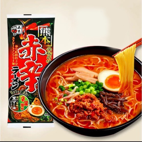 Mì Ramen Kumamoto Vị Cay Nhập Khẩu Nhật Bản Gói 120g