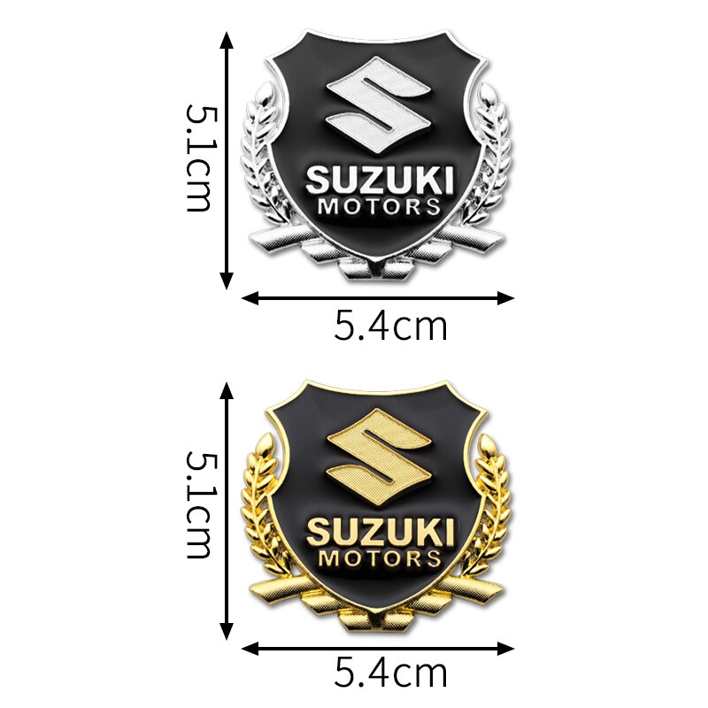 Set 2 miếng dán 3D sang trọng dùng trang trí xe ô tô Suzuki XI7 Swift Viva Ertiga Wagon Celerio