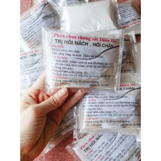 Combo 2 gói phèn chua chưng cất trị hôi nách , hôi chân thiên hà