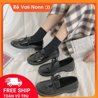 [E'mer Order] T26 Giày Da Nữ Đế Bằng Ullzang Siêu Bền Da Mềm Hàng Đẹp