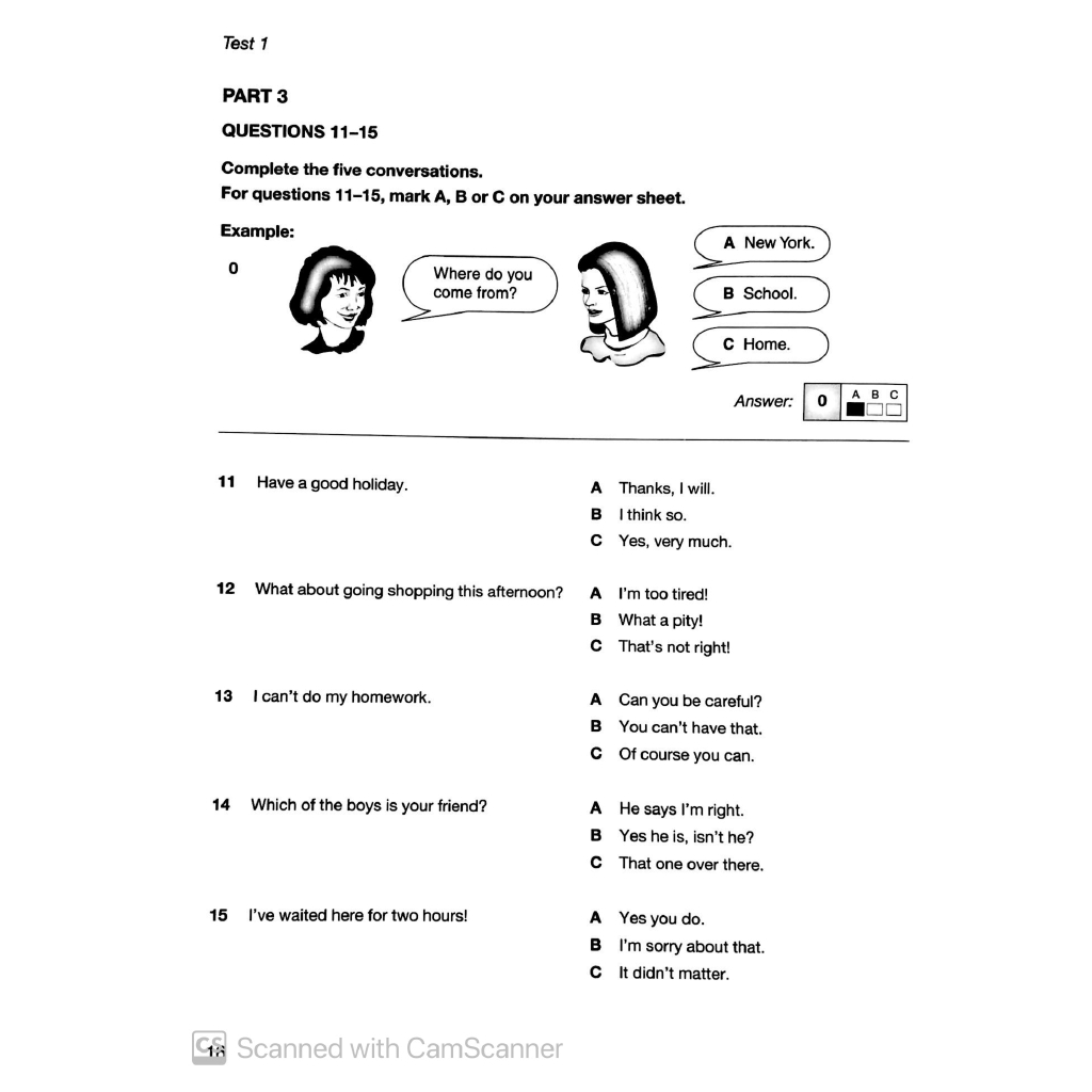 Sách - Key English Test 5 with Answers FAHASA Reprint Edition - Cambridge