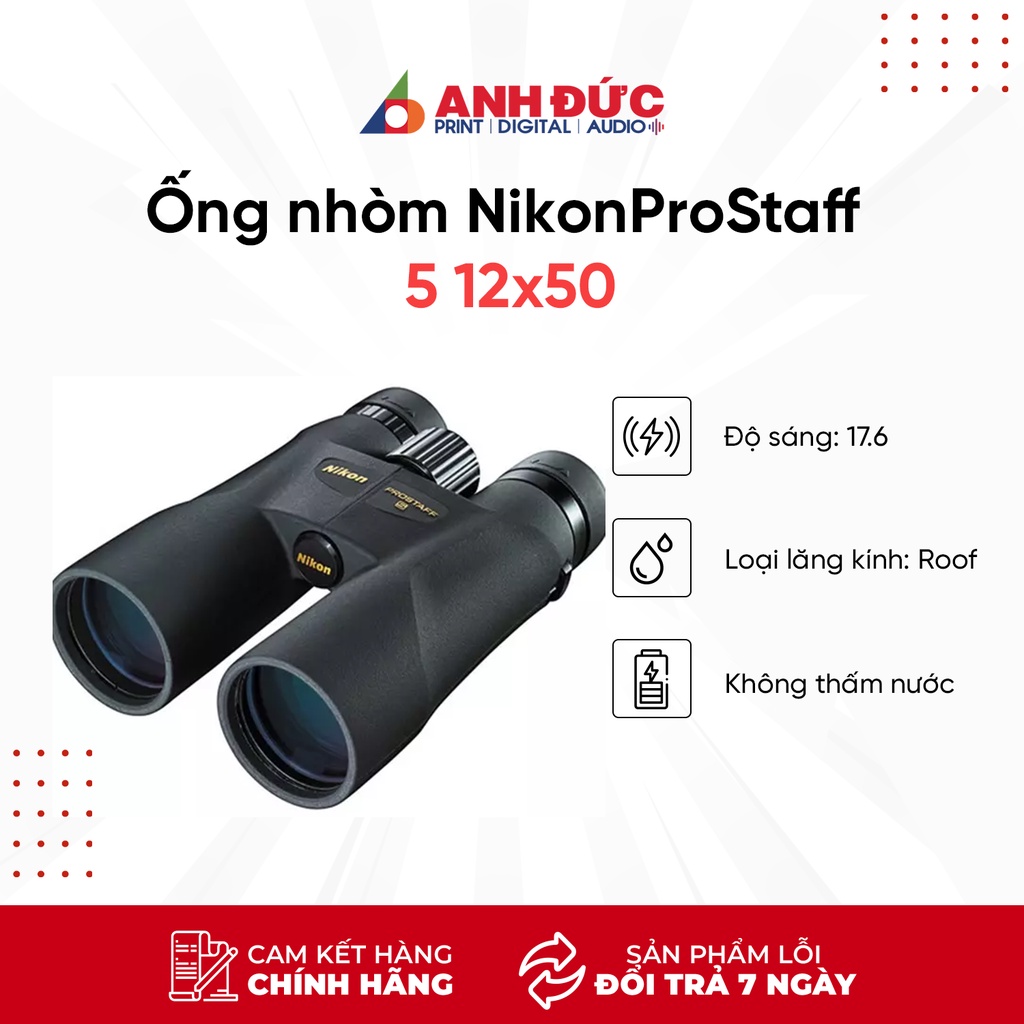 Ống nhòm Nikon ProStaff 5 8x42/ 10x42/ 10x50/ 12x50 - Hàng chính hãng VIC - Bảo hành 12 tháng