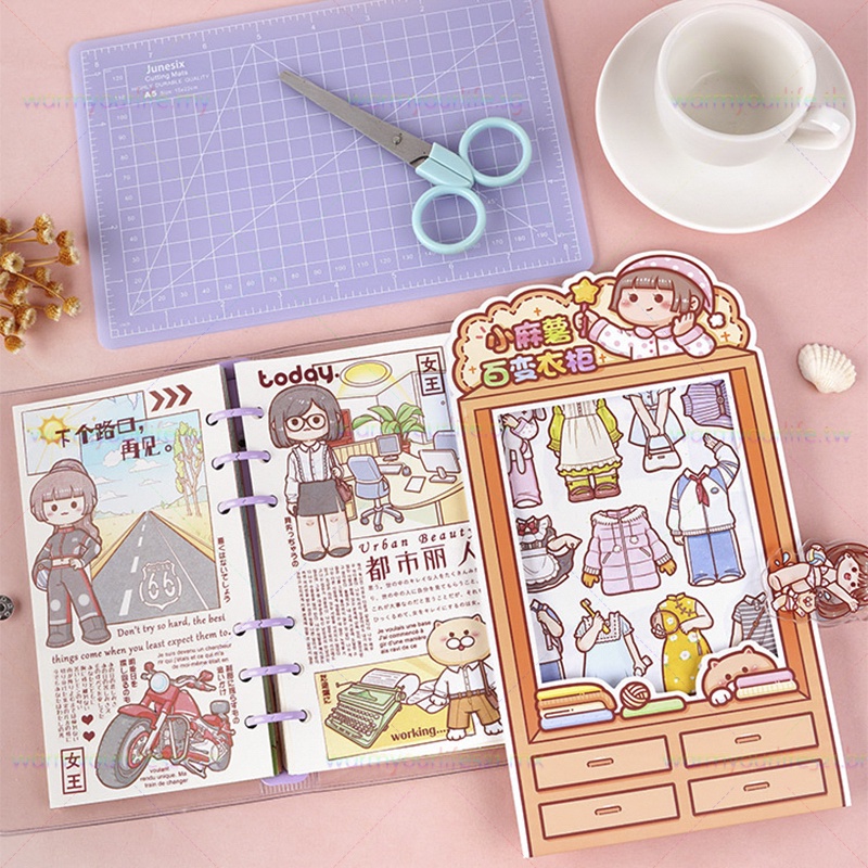 Set 20 tờ nhãn dán trang trí sổ tay hình Mochi đáng yêu