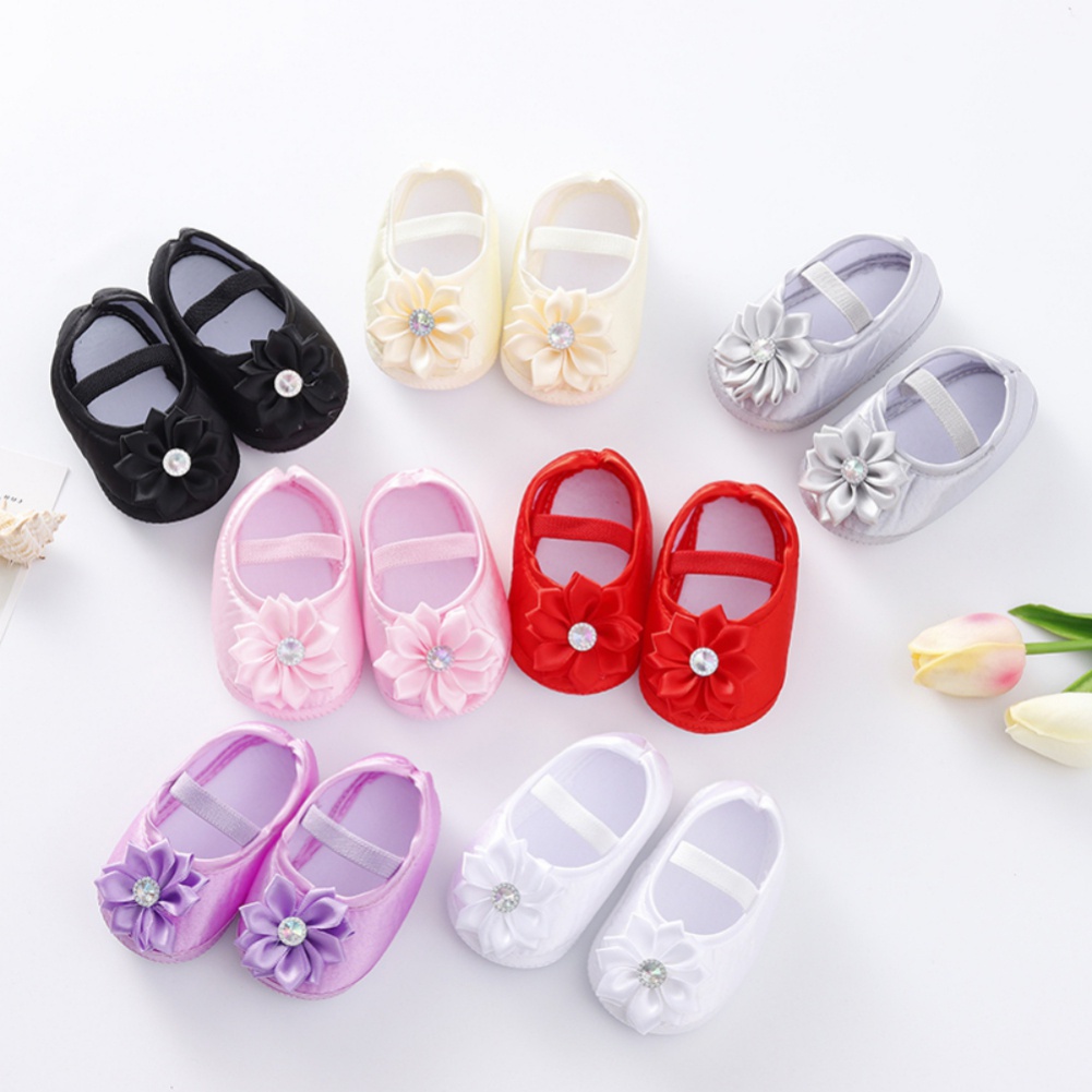 Bộ 2 Giày Công Chúa Đế Mềm Chống Trượt Cho Bé Gái Tập Đi