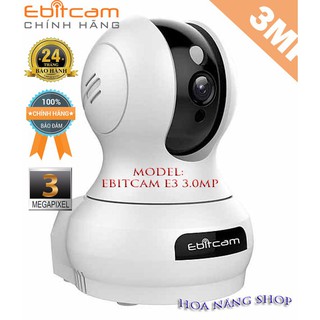 Camera ip ebitcam e3 3.0mp hd1536p cao cấp + tùy chọn thẻ nhớ