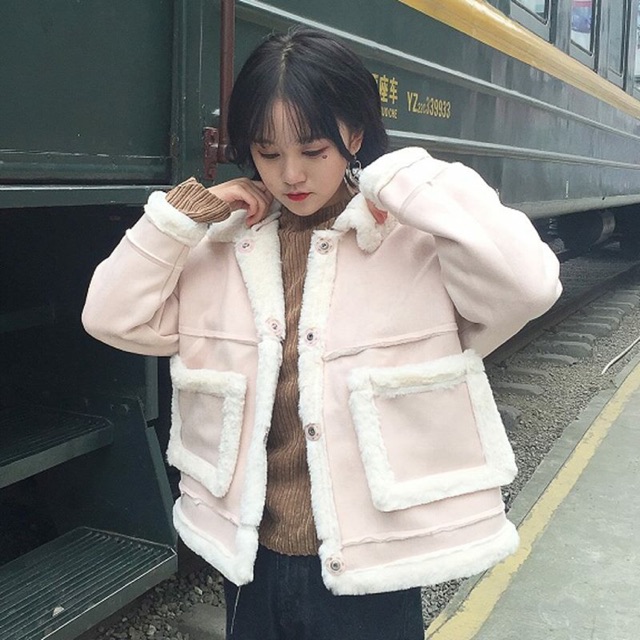 Áo da lộn lót lông