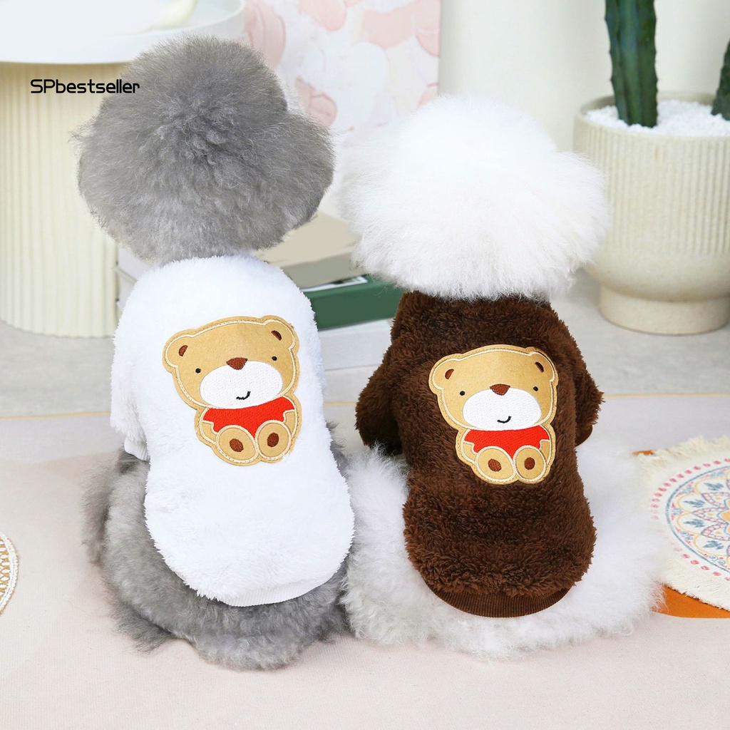 Áo Khoác Cotton Hai Mặt In Hình Gấu Giữ Ấm Dành Cho Thú Cưng