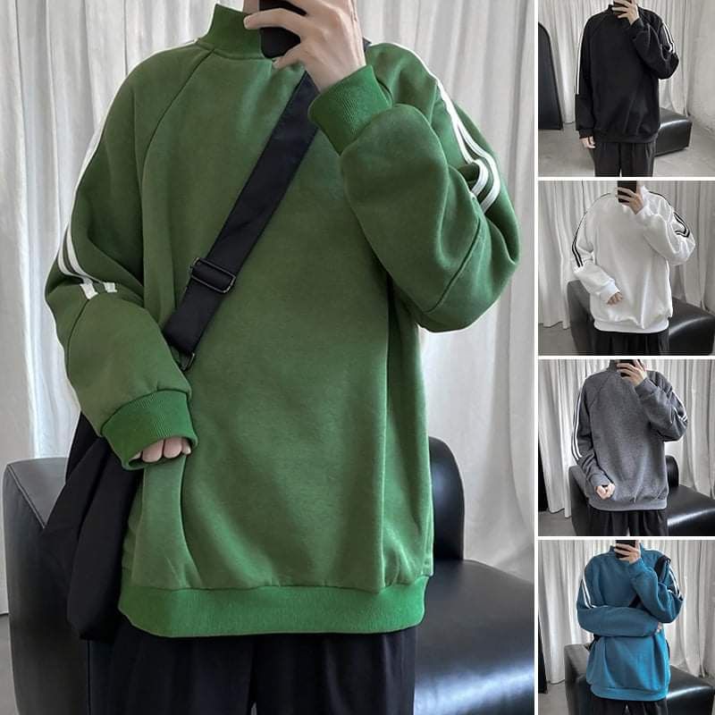 (ORDER) Áo nỉ kẻ sọc tay unisex nam nữ 5 màu