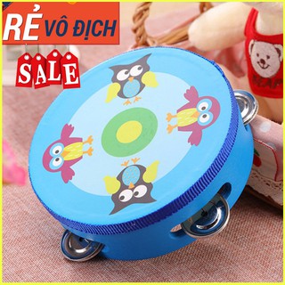 Trống Lục Lạc Cầm Tay , Trống lắc tay tambourine cầm tay dễ thương cho bé